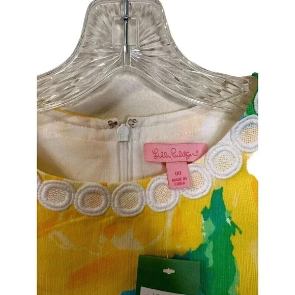 NWT Lilly Pulitzer Yellow Mila Shift Dress First Impressions Sunglow Yellow 00 - Picture 5 of 13